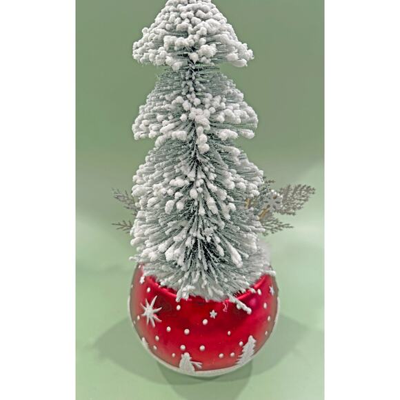 Handmade Snowman  and Christmas Tree Assemblage/Arrangement Holiday Cottagecore - Picture 5 of 6